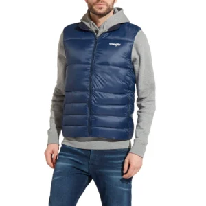WRANGLER PUFFER VEST NAVY W4723X435