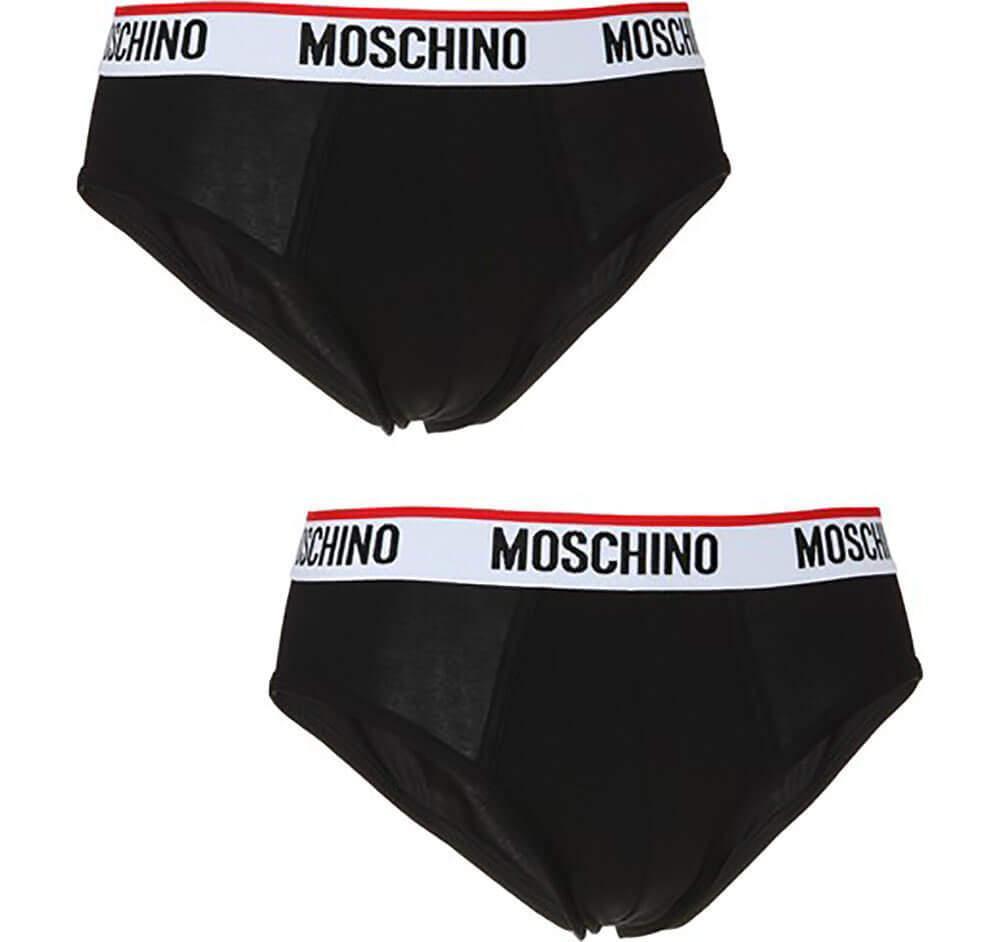 MOSCHINO 2 PACK SLIP UOMO A4703 5670 555 NERO