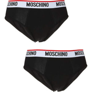 MOSCHINO 2 PACK SLIP UOMO A4703 5670 555 NERO