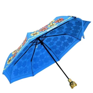 MOSCHINO OMBRELLO DONNA 8126 FLOWER BEAR AZZURRO