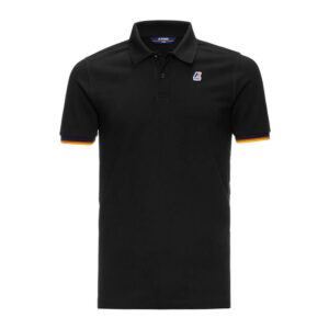 K-WAY UOMO POLO VINCENT CONTRAST STRETCH K008J50 USY BLACK