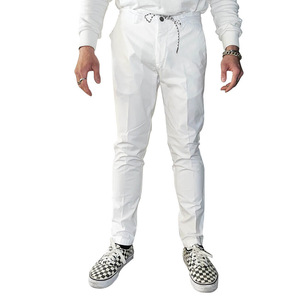 BEABLE PANTALONE COTONE MIKE SHORTER PSTS21 BIANCO