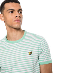 LYLE & SCOTT T SHIRT RIGHE TS508V W39 MENTA BIANCO