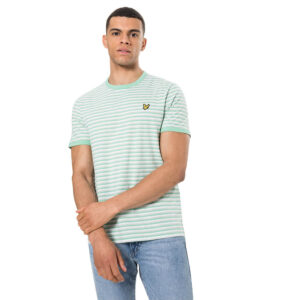 LYLE & SCOTT T SHIRT RIGHE TS508V W39 MENTA BIANCO