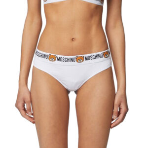 MOSCHINO 2 PACK DONNA BRAZILIAN BRIEF ZUA4711 9003 1 BIANCO