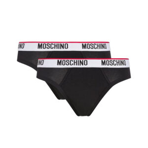 MOSCHINO 2 PACK SLIP UOMO A4738 8119 555 NERO