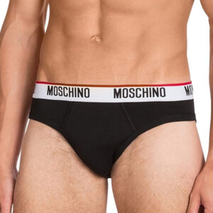 MOSCHINO 2 PACK SLIP UOMO A4738 8119 555 NERO