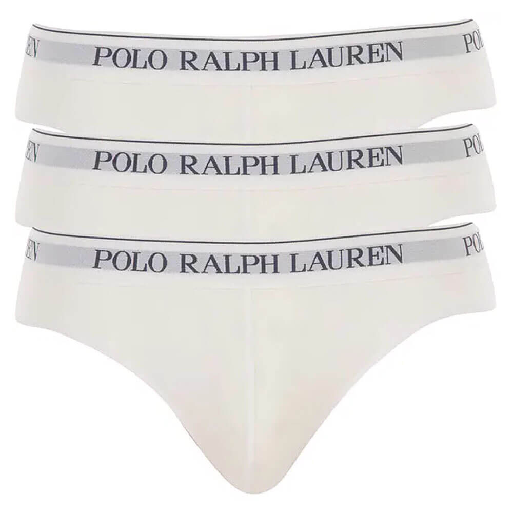 POLO RALPH LAUREN SLIP LOW RISE BRF-3 PACK-BRIEF 714835884001 bianco