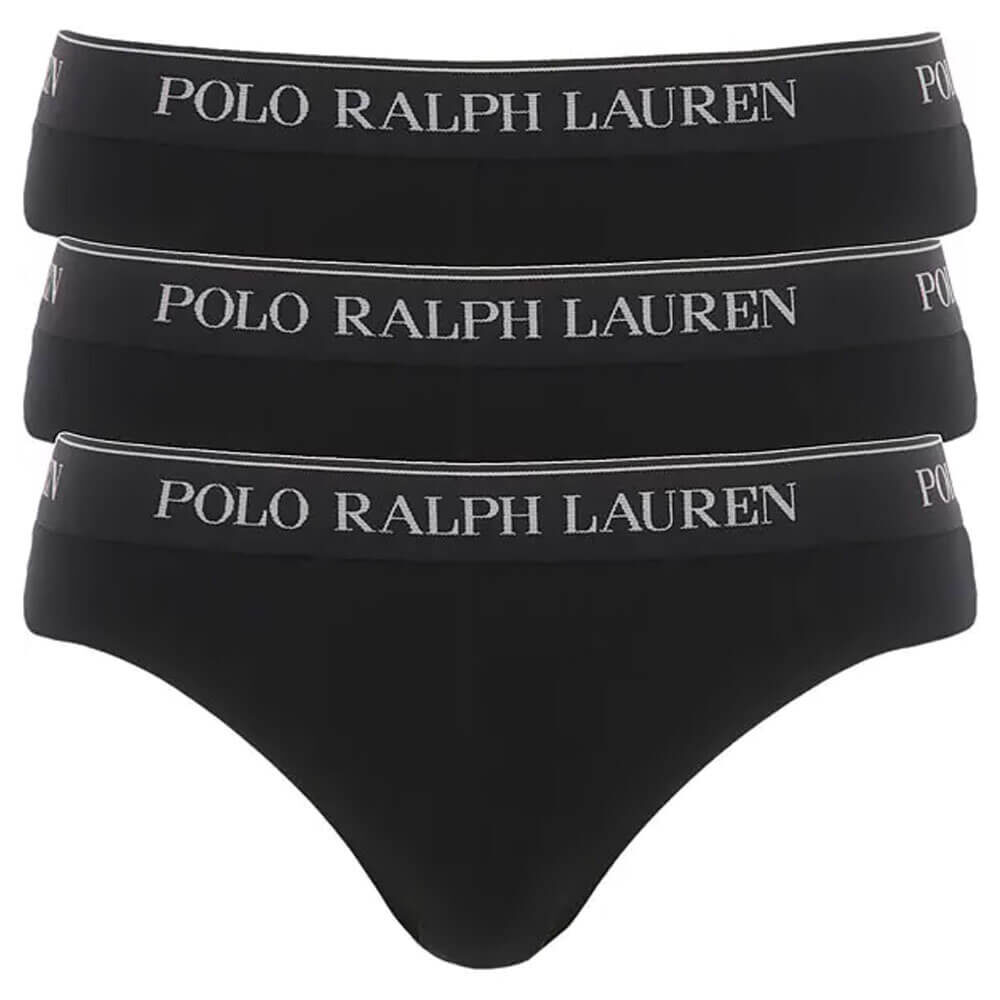 POLO RALPH LAUREN SLIP LOW RISE BRF-3 PACK-BRIEF 714835884002 nero