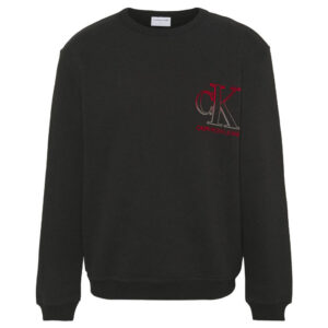CALVIN KLEIN FELPA UOMO GIROCOLLO J30J318754 BEH NERO