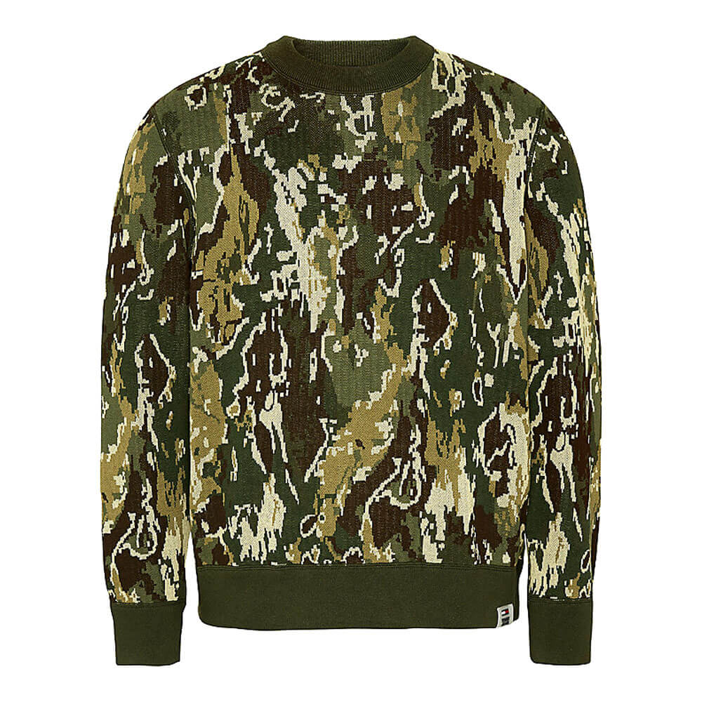 Tommy Jeans Maglione Uomo Camo Dm0Dm10921 0H7 Camouflage