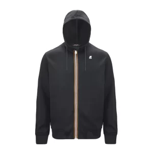 K-Way Felpa cappuccio uomo Rainer Light Spacer K7113KW USY Black Pure