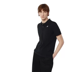K-Way Polo uomo Briac Stretch K00BCM0 USY Black Pure