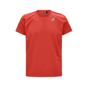 K-Way Uomo T Shirt Edouard FLUO K4117GW 781 Red Papavero
