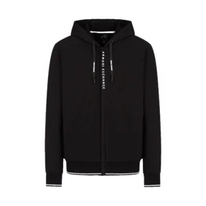 Armani Exchange Felpa uomo con cappuccio e zip 8NZM82 ZJH3Z 1200 Black