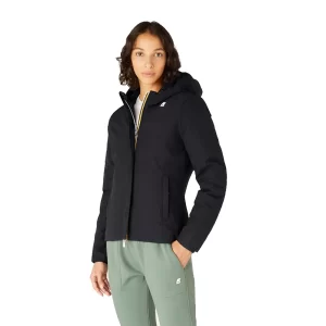 K-Way giubbino corto donna LILY TD BRILLIANT RIPSTOP K4116TW Black Pure