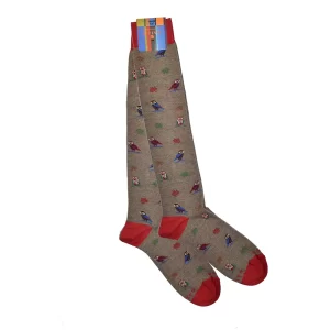 Gallo Calza Lunga Cotone Leggero Fantasia Gufi AP513316 10920 Tronco