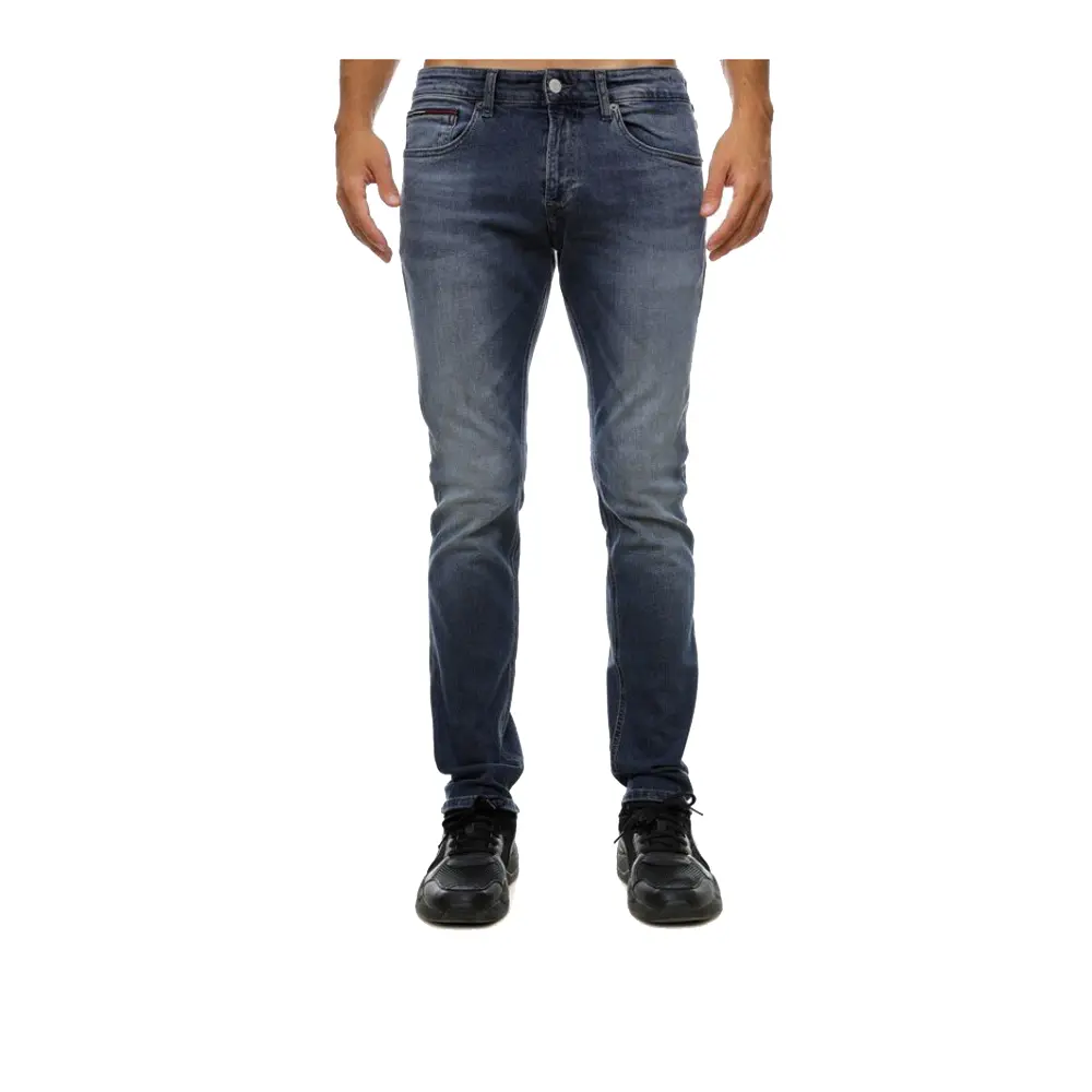 DM0DM148061BZ DF1263 Scanton Denim - Abbigliamento Slim Jeans Tommy Black Mediterraneo