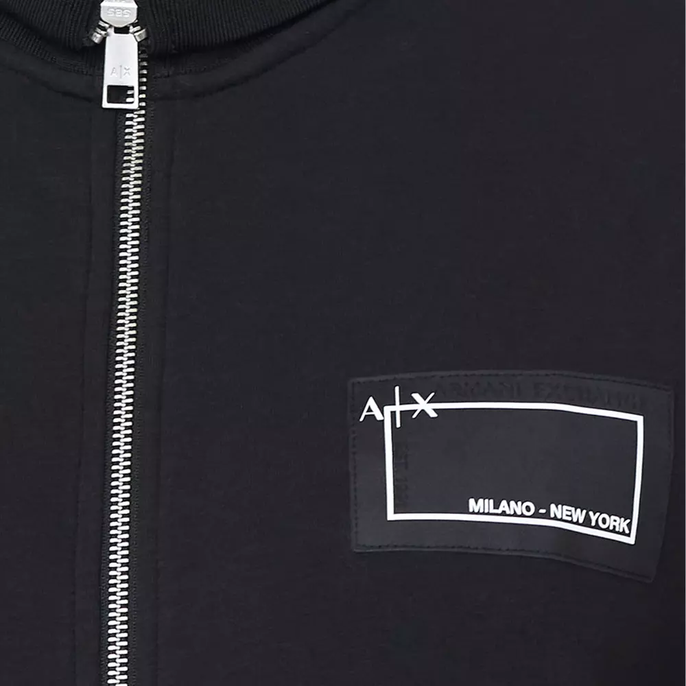 Armani Exchange FELPA - Ikdienas džemperis - black/melns 