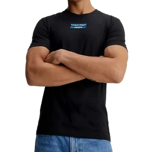 Calvin Klein T shirt uomo transparent stripe J30J322872 C3B Tarps Blue