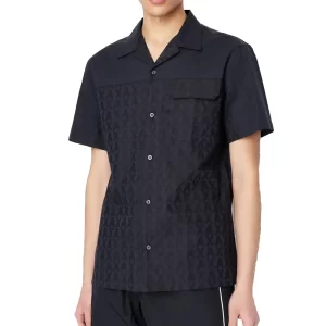 Armani Exchange Camicia uomo 3RZCL2 ZN1XZ 85CN Deep Navy Black Word