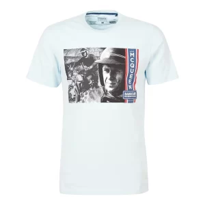 BARBOUR Harris T shirt uomo MTS1137 BU11 Pale Sky