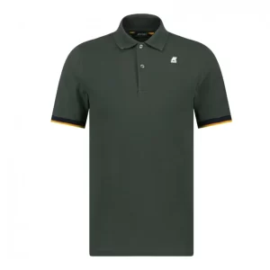 K-Way Uomo Polo Vincent K7121IW WMR Green Blackish