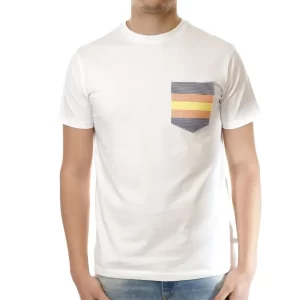 K-Way Uomo T Shirt Ros Pocket K3121UW 001 White