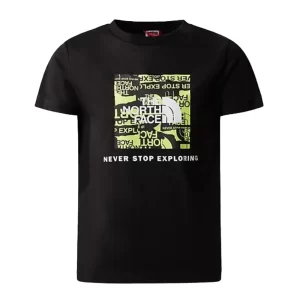 The North Face T shirt red box da ragazzo NF0A82E9JK31 Black