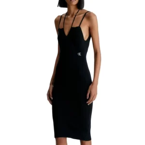 Calvin Klein Dress tie knitted J20J221156 BEH Nero