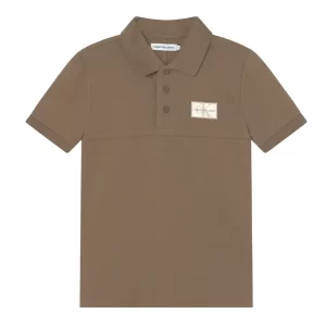 Calvin Klein Polo Monologo Badge J30J322850 PE5 Shitake
