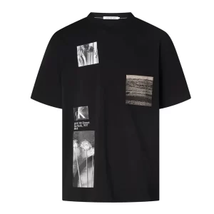 Calvin Klein T shirt Multi landscape graph J30J322868 BEH Nero