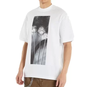 Calvin Klein T shirt uomo Flower Graphic J30J322866 YAF Bianco