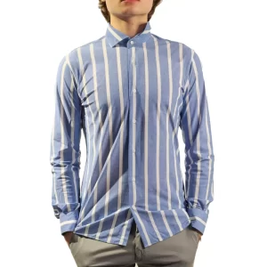 Delsiena camicia uomo modern fit 4376 38T4 002 Azzurro