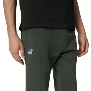 K-Way Pantaloni sportivi uomo Le Vrai Bishop Poly Cotto K31313W WMR Green Blackish