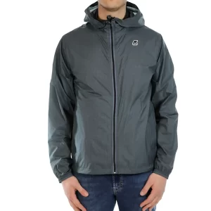 K-Way giacca corta uomo Cleon Nylon Ripstop K7117WW AI1 Grey Everest