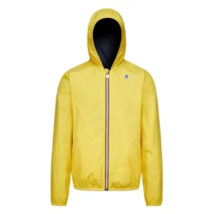 K-Way giacca uomo corta Jacques plus 2 double K111NMW ALY Yellow Soleil Blue Depth