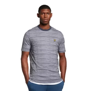 Lyle & Scott Breton Stripe T Shirt uomo TS1807V W846 Dark Navy Cove