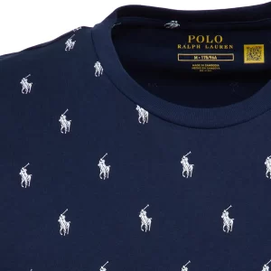 Polo Ralph Lauren T shirt logata maniche corte 714899612006 Navy