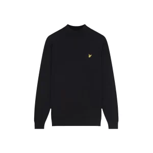 Lyle & Scott polo uomo textured knitted KN1813V Z865 Jet Black