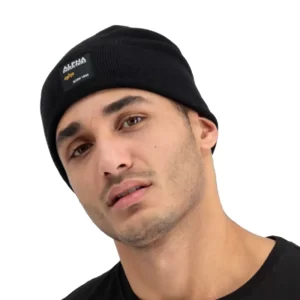 Alpha Industries Label Beanie unisex 118934 03 Black