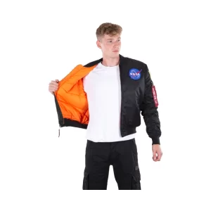 Alpha Industries MA-1 VS NASA Giacca Uomo 166107A 03 Black
