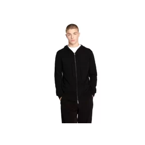 Armani Exchange Cardigan con zip e cappuccio 6RZE1B ZMX8Z 1200 Black