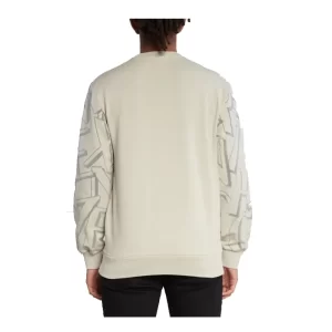 Armani Exchange Felpa uomo girocollo logata 6RZMBA ZJBWZ 1934 Silver lining