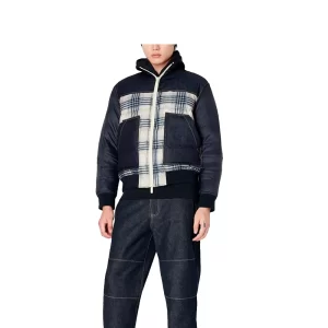 Armani Exchange Giacca uomo piuma 6RZBD2 Z198Z 25ET Indigo Denim check