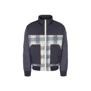 Armani Exchange Giacca uomo piuma 6RZBD2 Z198Z 25ET Indigo Denim check