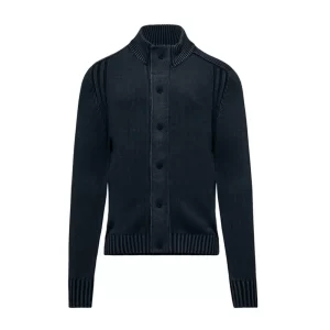 Bomboogie Maglia cardigan uomo MM8220 ZTS3 292F Midnight Blue Fade