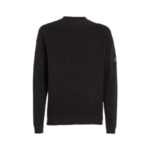 Calvin Klein maglia uomo badge relaxed J30J323986BEH Nero