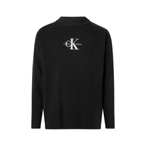 Calvin Klein monologo sweater uomo J30J322460BEH Nero