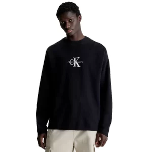 Calvin Klein monologo sweater uomo J30J322460BEH Nero